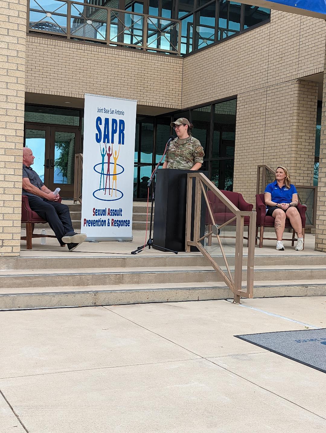 Bradley Shipes at a SAPR event during his Air Force service